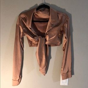 Gold Crop Shirt